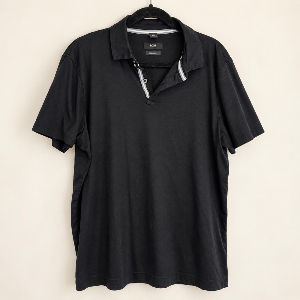 BOSS Hugo Boss Men's Black Polo | Large
